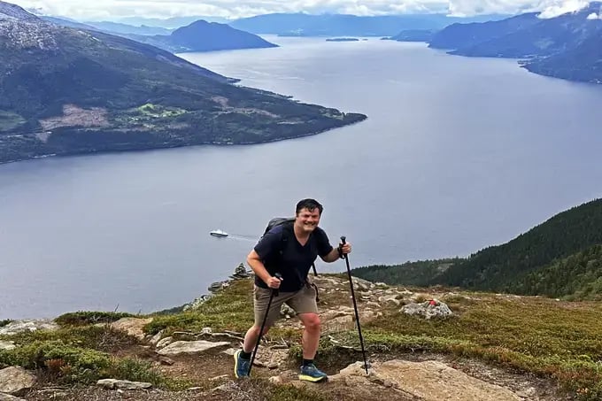 Fjordwandeltocht berg oksen