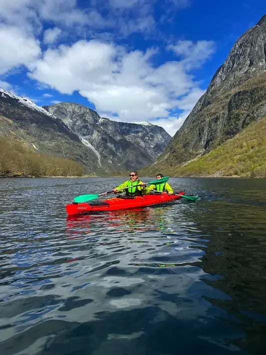 Kajakken in Nærøyfjord
