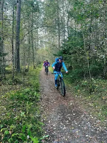Mountain bike tour in voss forest